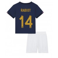 Echipament fotbal Franţa Adrien Rabiot #14 Tricou Acasa Mondial 2022 pentru copii maneca scurta (+ Pantaloni scurti)